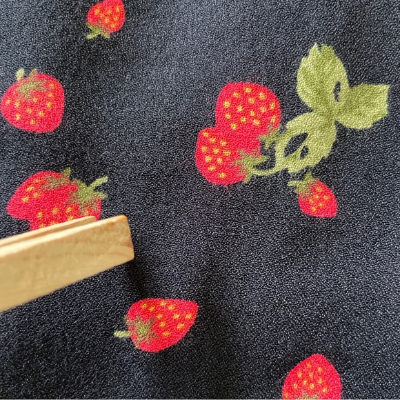 Reformation Black Strawberry Print Tank Top - Picture 12 of 13